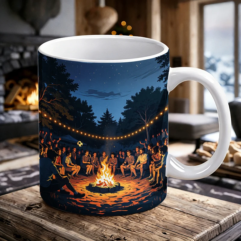 Bonfire Night Football Fan Gathering Coffee Mug, Starry Forest Camping Soccer Ceramic Cup, 11oz Cozy Night Sport Lover Daily Mug
Bonfire Night Football Fan Gathering Coffee Mug, Starry Forest Camping Soccer Ceramic Cup, 11oz Cozy Night Sport Lover Daily Mug