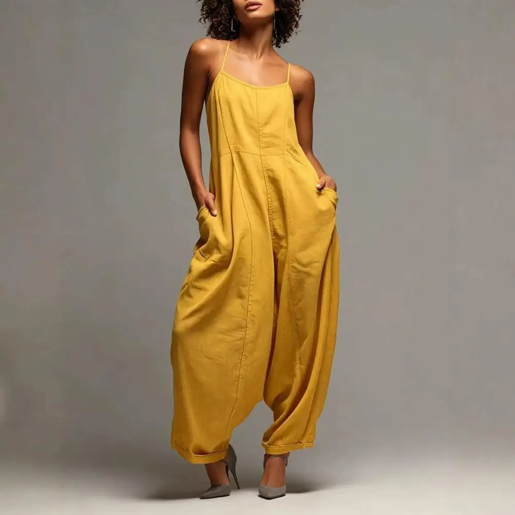 Summer Jumpsuit for Women, Soft Fabric Sleeveless Spaghetti Strap Wide Leg Rompers, Vacation One Piece Outfits with Pockets
Summer Jumpsuit for Women, Soft Fabric Sleeveless Spaghetti Strap Wide Leg Rompers, Vacation One Piece Outfits with Pockets