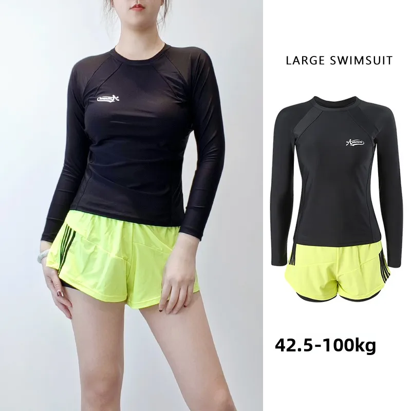 plus Size Spor Swimsuit Women Summer Two Piece Long Sve High Waist Bikini Cover up for Beginners Nylon Spandex High Ne
plus Size Spor Swimsuit Women Summer Two Piece Long Sve High Waist Bikini Cover up for Beginners Nylon Spandex High Ne