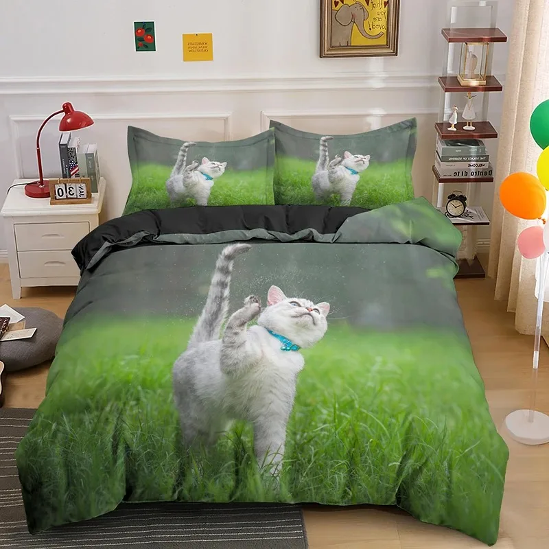 Супер милый комплект детского постельного белья с котенком, кавайное одеяло для девочек, Cove King Queen, размер, милый кот, животное, полиэстеровый пододеяльник
Супер милый комплект детского постельного белья с котенком, кавайное одеяло для девочек, Cove King Queen, размер, милый кот, животное, полиэстеровый пододеяльник