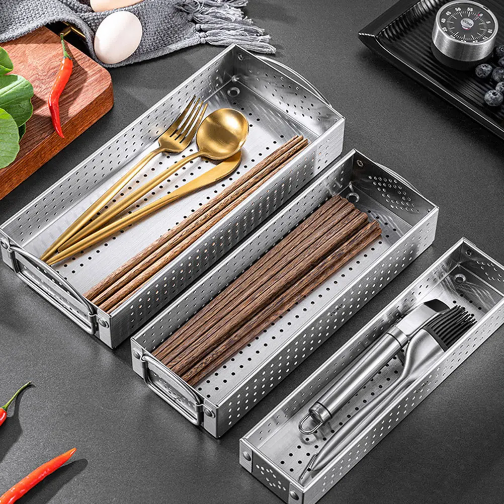 Stainless Steel Chopstick Cage Large Capacity Rectangular Drainage Kitchen Utensil Box Cutlery Organizer Household Multifunction
Stainless Steel Chopstick Cage Large Capacity Rectangular Drainage Kitchen Utensil Box Cutlery Organizer Household Multifunction