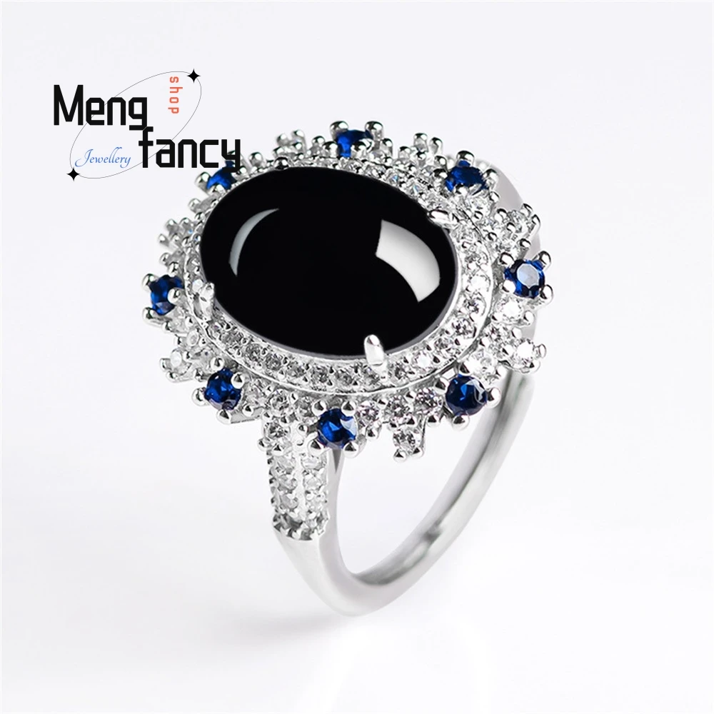 High-Grade S925 Silver Natural A Jade Emerald Egg Ice Jade Ring Popular Ring High-Grade Women's Adjustable Fine Luxury Jewelry
High-Grade S925 Silver Natural A Jade Emerald Egg Ice Jade Ring Popular Ring High-Grade Women's Adjustable Fine Luxury Jewelry