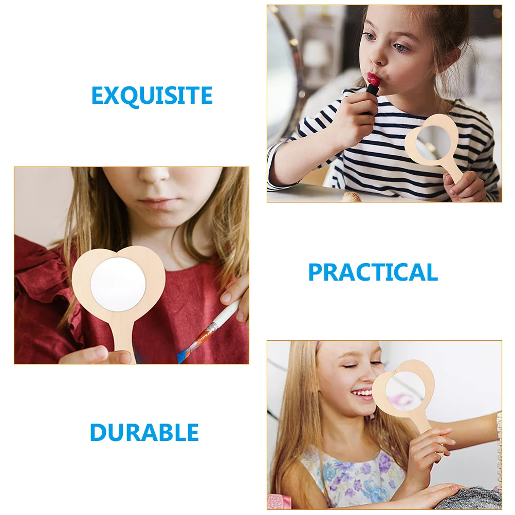 12pcs Heart Shaped Wooden Mirror Unpainted Diy Kids Handheld Blank Hand Mirror Toy Craft Decor Painting Makeup Accessories
12pcs Heart Shaped Wooden Mirror Unpainted Diy Kids Handheld Blank Hand Mirror Toy Craft Decor Painting Makeup Accessories