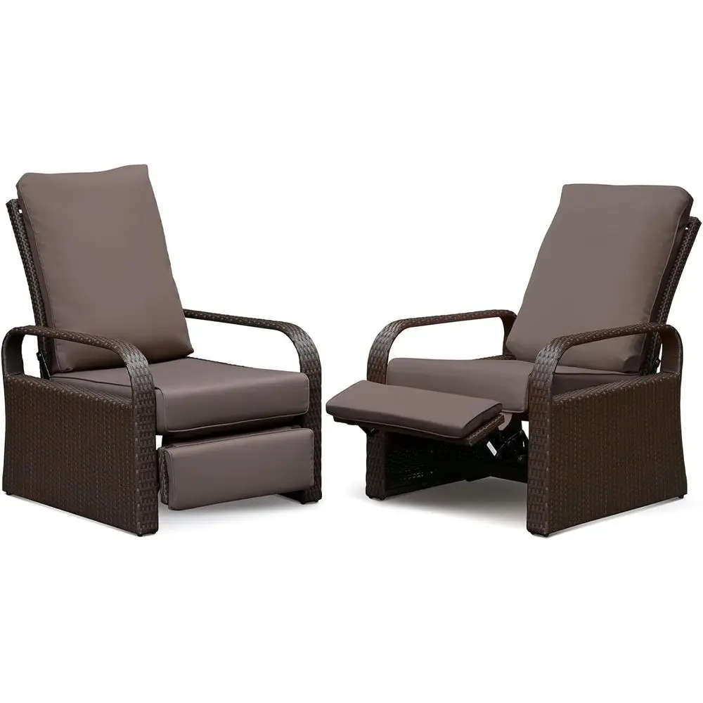 2-Piece Weather-Resistant Patio Wicker Recliners with Cushions for Outdoor Relaxation
2-Piece Weather-Resistant Patio Wicker Recliners with Cushions for Outdoor Relaxation