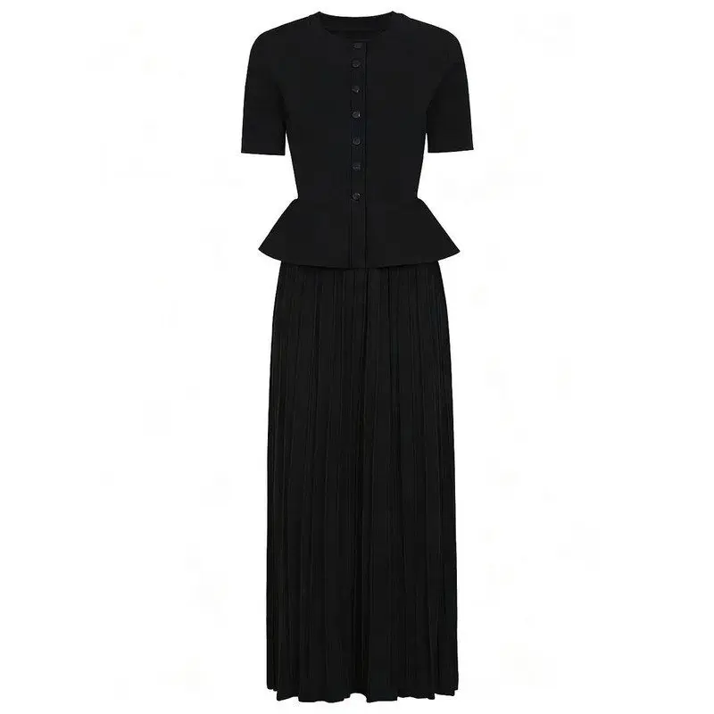 Elegant High Quality Summer New Style Slimming Short Sleeve Pleated Dress Women's Fashionable Midi Dress Thickened Fabric
Elegant High Quality Summer New Style Slimming Short Sleeve Pleated Dress Women's Fashionable Midi Dress Thickened Fabric