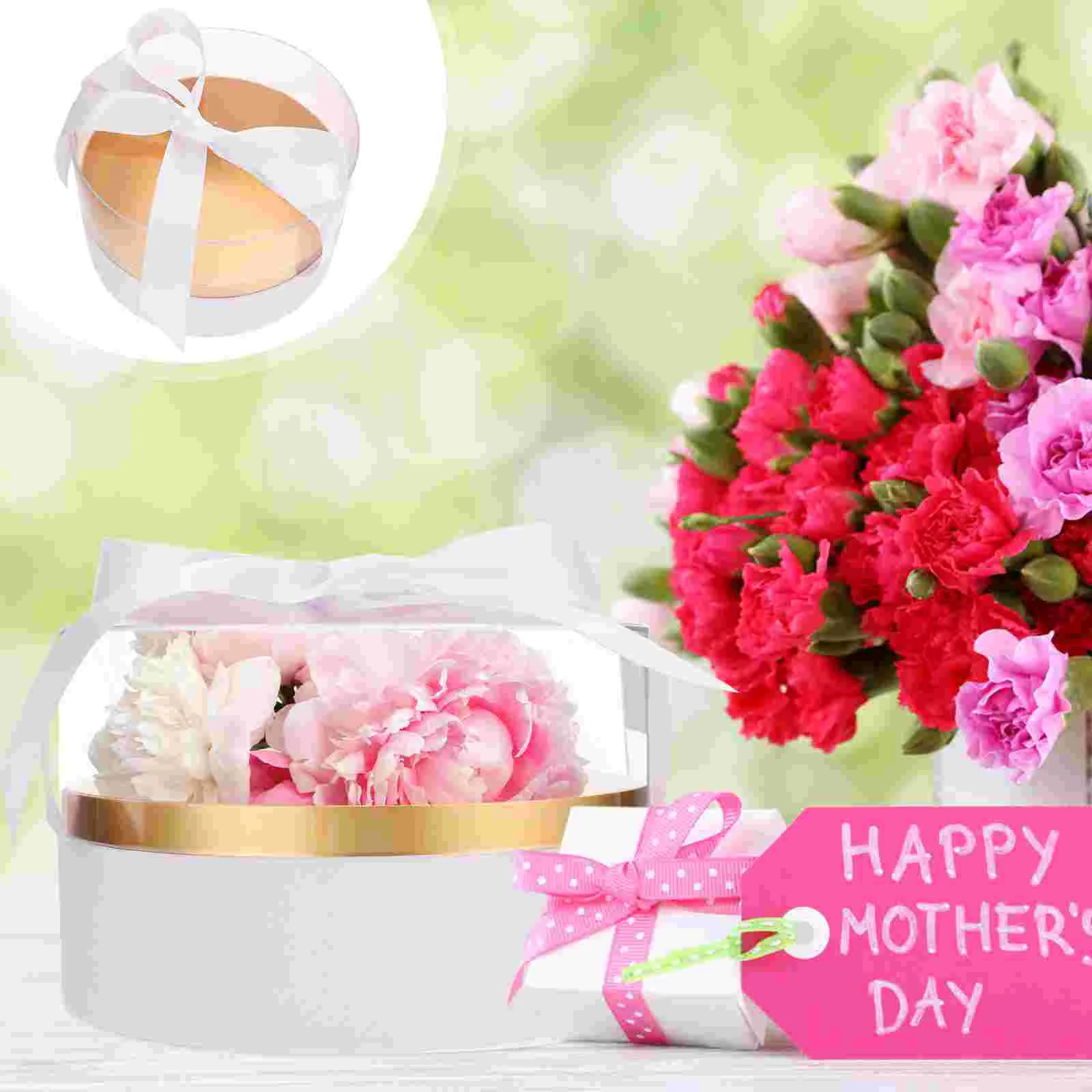 Clear Acrylic Flower Packaging Box Elegant Paper Cloth Round Design Lasting Transparent Lid For Gifts Mother Day
Clear Acrylic Flower Packaging Box Elegant Paper Cloth Round Design Lasting Transparent Lid For Gifts Mother Day