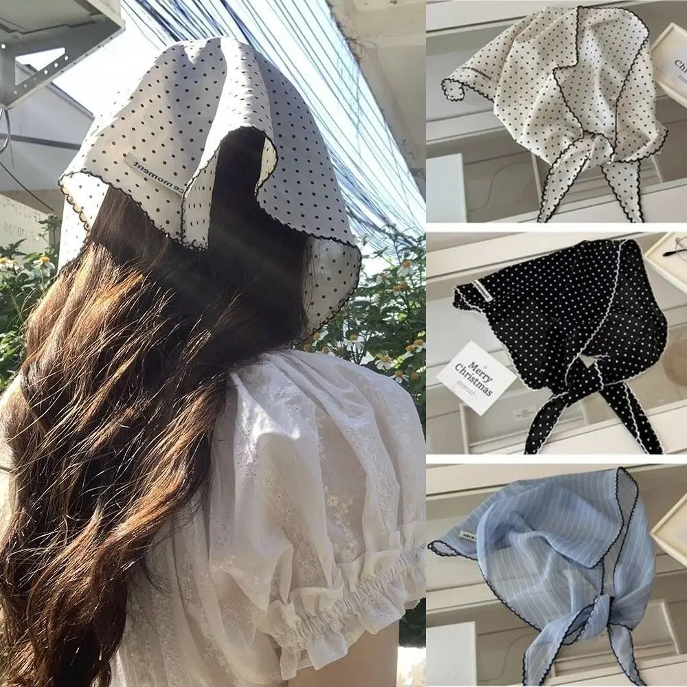 Fashion Silk Triangular Hair Band Dot Printing Sun-Proof Headscarf Versatile Breathable Sunshade Scarf Travel
Fashion Silk Triangular Hair Band Dot Printing Sun-Proof Headscarf Versatile Breathable Sunshade Scarf Travel