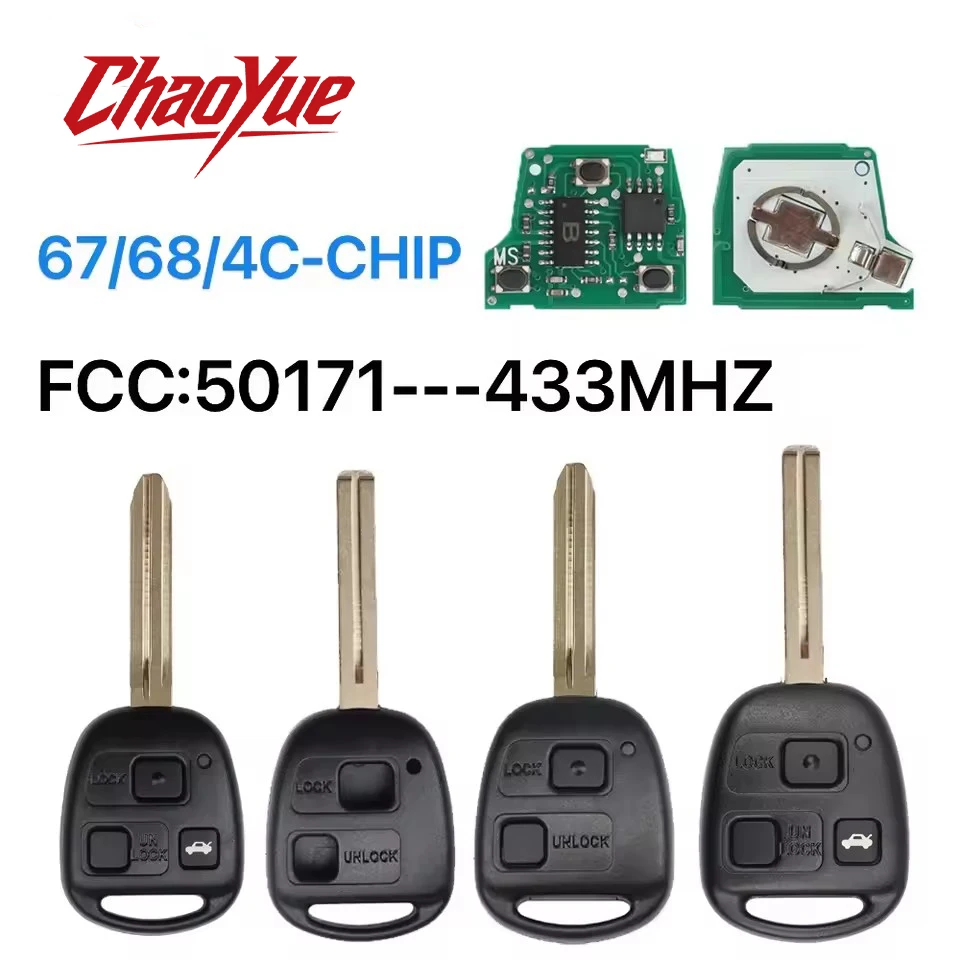 ChaoYue FCC:50171-433MHZ Remote Car Key For Toyota Lexus RX330 RX350 RX400h RX450h 67/68/4C-CHIP.
ChaoYue FCC:50171-433MHZ Remote Car Key For Toyota Lexus RX330 RX350 RX400h RX450h 67/68/4C-CHIP.