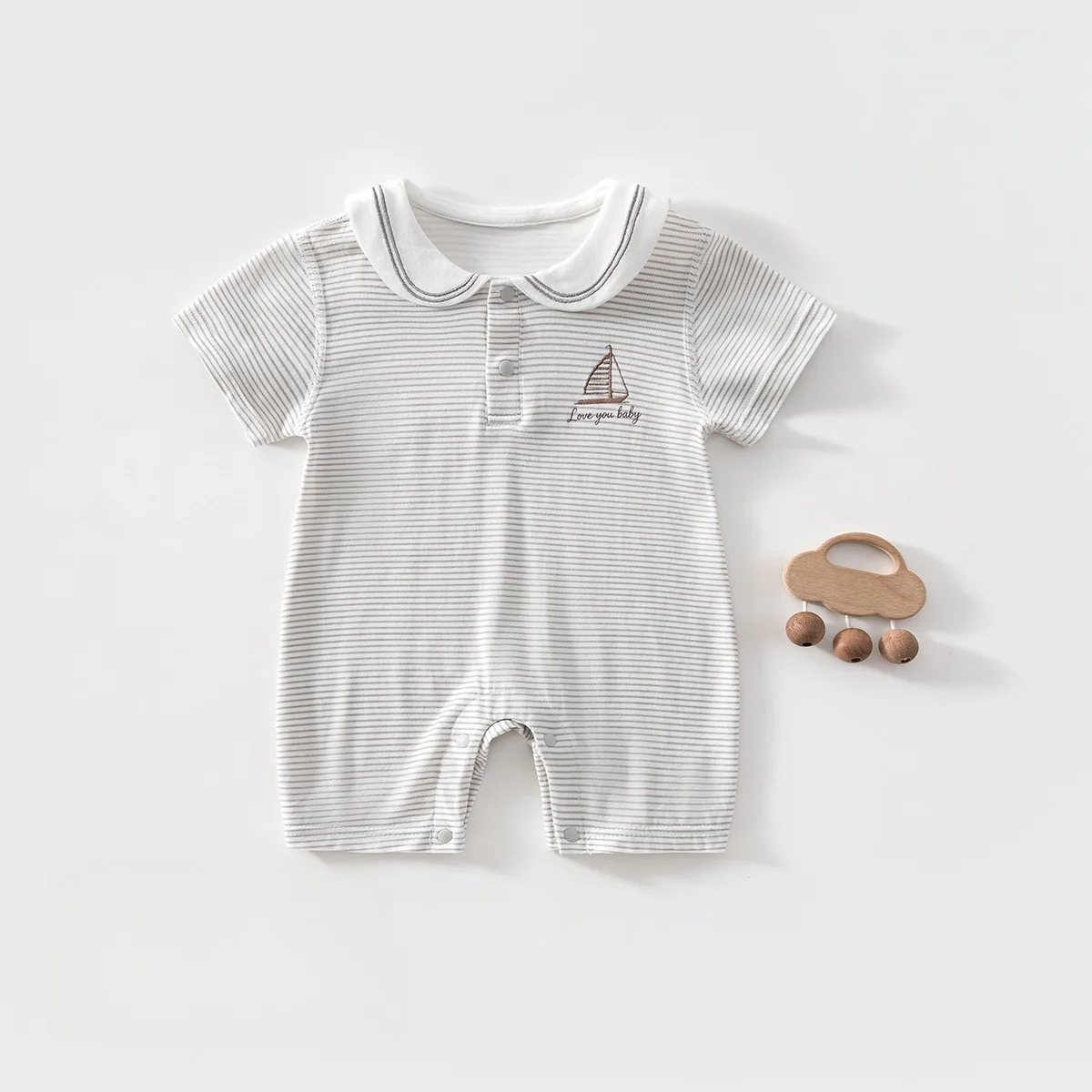 New Summer Newborn Baby Striped Romper Sailor Collar Jumpsuit Thin Breathable Baby Air Conditioner Infant Clothes
New Summer Newborn Baby Striped Romper Sailor Collar Jumpsuit Thin Breathable Baby Air Conditioner Infant Clothes