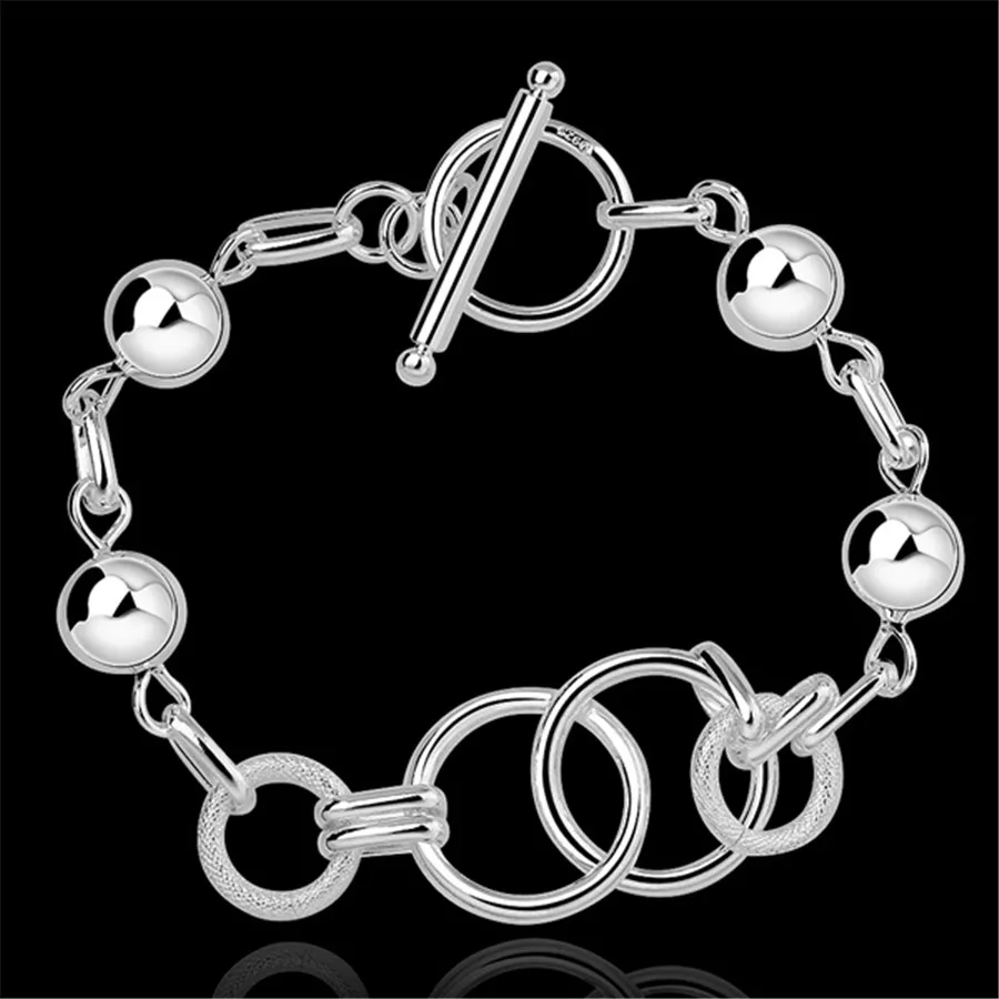 Factory Direct Fashion 925 Sterling Silver Bracelet For Woman Retro Hanging Bead Circle Chain Jewelry Wedding Party Gifts
Factory Direct Fashion 925 Sterling Silver Bracelet For Woman Retro Hanging Bead Circle Chain Jewelry Wedding Party Gifts