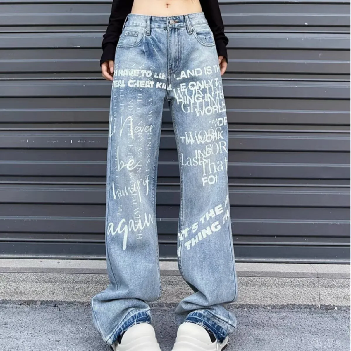 High Waist Wide Leg Denim Jeans American Retro Washed Printed Faded Floor-Length Casual Comfortable Cotton Trousers
High Waist Wide Leg Denim Jeans American Retro Washed Printed Faded Floor-Length Casual Comfortable Cotton Trousers