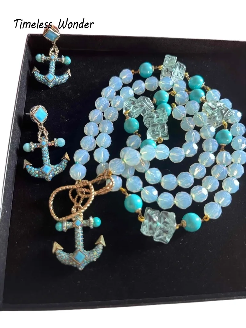 Timeless Wonder Fancy Crystal Zircon Anchor Necklace N Stud Earrings Women Designer Fine Jewelry Set Trendy Versatile Mix 4612
Timeless Wonder Fancy Crystal Zircon Anchor Necklace N Stud Earrings Women Designer Fine Jewelry Set Trendy Versatile Mix 4612