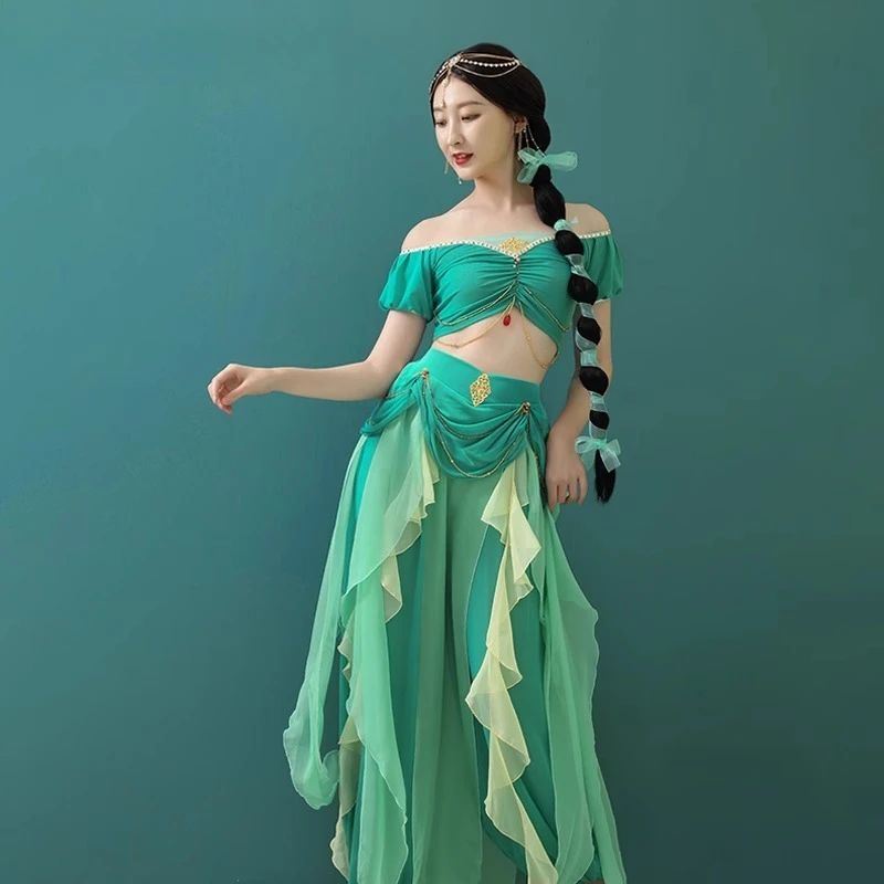 customized Indian dance performance costume women's dunhuang dance costume exotic Western region dancer belly dancewear
customized Indian dance performance costume women's dunhuang dance costume exotic Western region dancer belly dancewear