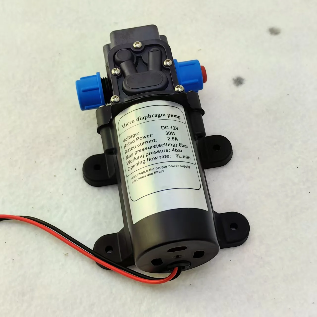 Return Valve Type 30W 3L/min High Pressure Self Priming Diaphragm Water Pump 24V
Return Valve Type 30W 3L/min High Pressure Self Priming Diaphragm Water Pump 24V