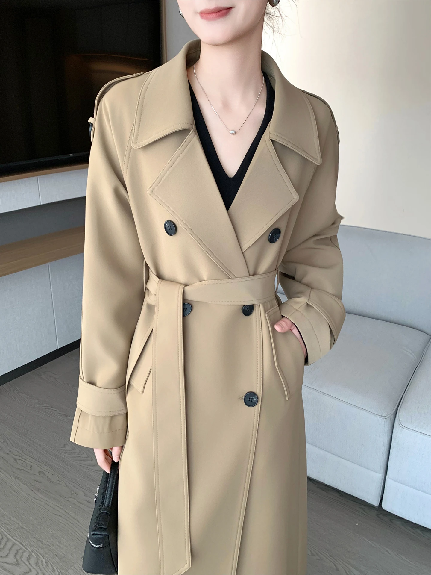 i Color Long Sve Windbreaker Women's Spring 2026 New High-End Briti Sle Coat with Belt Stand Collar ex Casual
i Color Long Sve Windbreaker Women's Spring 2026 New High-End Briti Sle Coat with Belt Stand Collar ex Casual