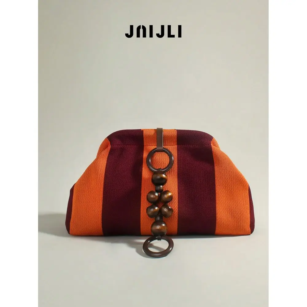 JLI Beige Black Striped Clutch Purse With Wooden Bead Ring Detail Women Stylish Handbag Cross Body Bag Travel Essential Casual
JLI Beige Black Striped Clutch Purse With Wooden Bead Ring Detail Women Stylish Handbag Cross Body Bag Travel Essential Casual