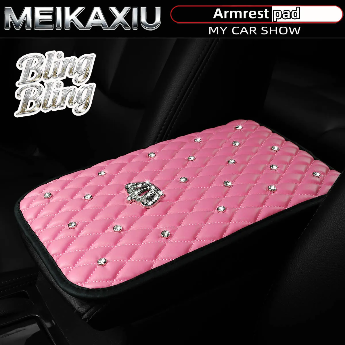 Diamond-Encrusted Crown Armrest Cushion in PU Soft Leather Sparkling Car Decorative Item for Women
Diamond-Encrusted Crown Armrest Cushion in PU Soft Leather Sparkling Car Decorative Item for Women