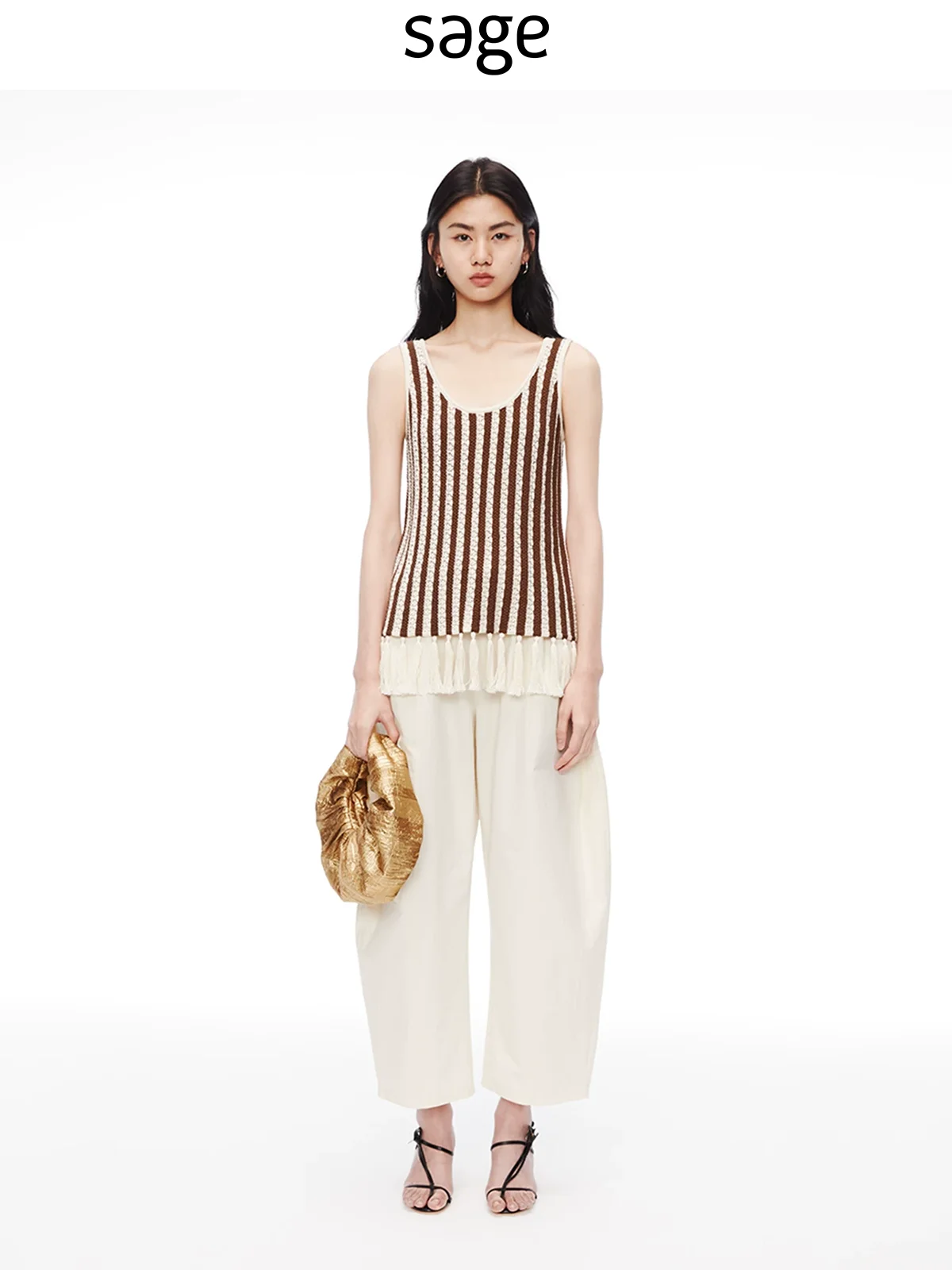 Sagestudio Coffee White Stripe Cysanthemum Embroidery Tassel Trim Top Women's Commute Sle Straight Cut Cotton Blouse
Sagestudio Coffee White Stripe Cysanthemum Embroidery Tassel Trim Top Women's Commute Sle Straight Cut Cotton Blouse