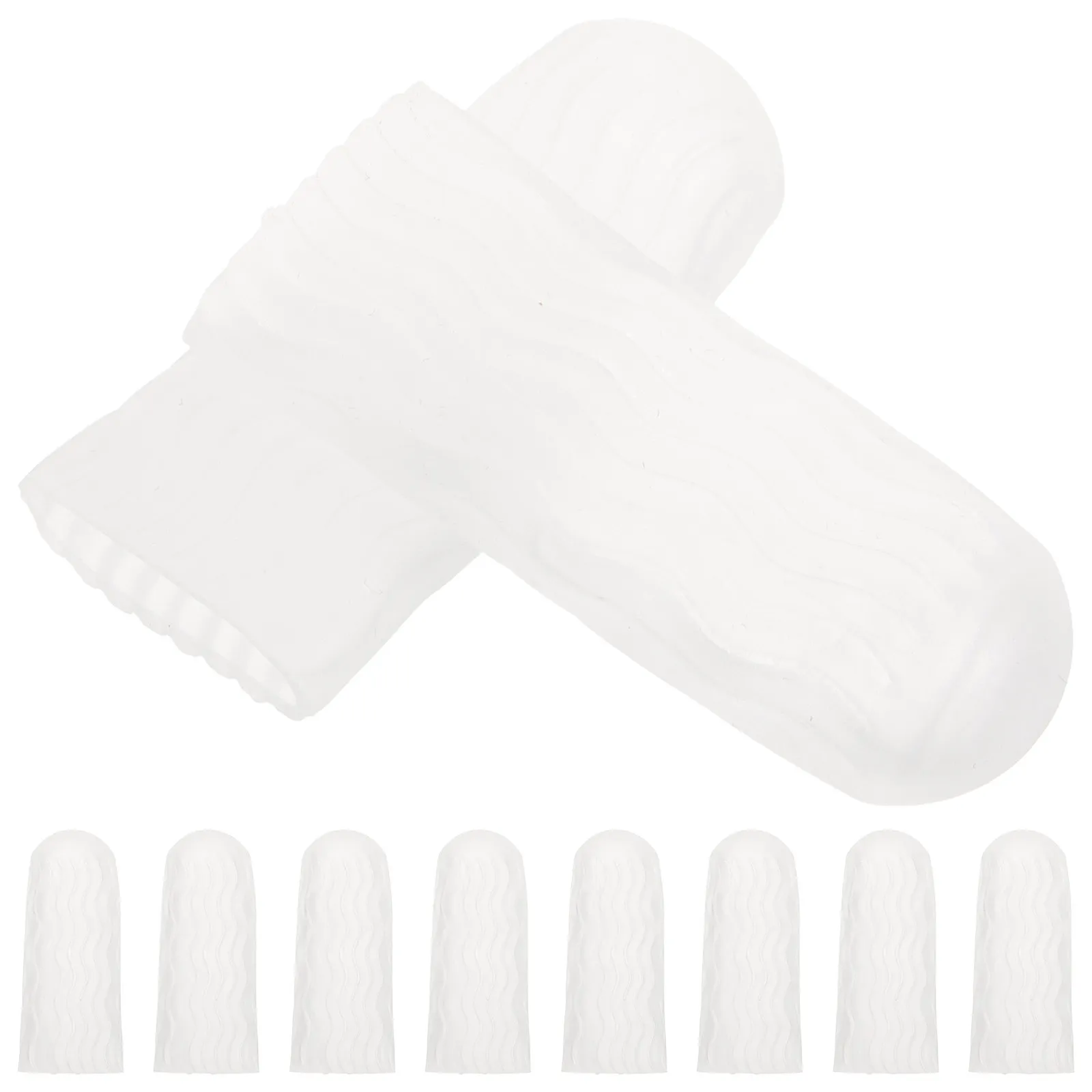 10Pcs Silicone Finger Protectors Wear-Resistant Finger Sleeves Reusable Joint Cover Pain Relief for Hand Work Typing Craft
10Pcs Silicone Finger Protectors Wear-Resistant Finger Sleeves Reusable Joint Cover Pain Relief for Hand Work Typing Craft