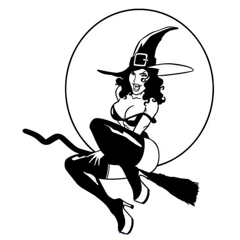 Car Stickers Sexy Witch Fashion PVC Car Decoration Accessories Stickers Creative Waterproof Sunscreen Black/white,19cm*16cm
Car Stickers Sexy Witch Fashion PVC Car Decoration Accessories Stickers Creative Waterproof Sunscreen Black/white,19cm*16cm