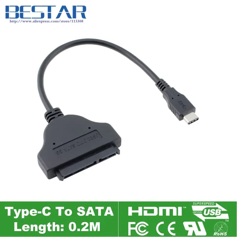 Кабель-адаптер USB 3.1 Type-c3Gbps USB-C в SATA SATAII 20 см OTG для 2,5-дюймового драйвера жесткого диска SSD HDD 2,5 дюйма SATA
Кабель-адаптер USB 3.1 Type-c3Gbps USB-C в SATA SATAII 20 см OTG для 2,5-дюймового драйвера жесткого диска SSD HDD 2,5 дюйма SATA