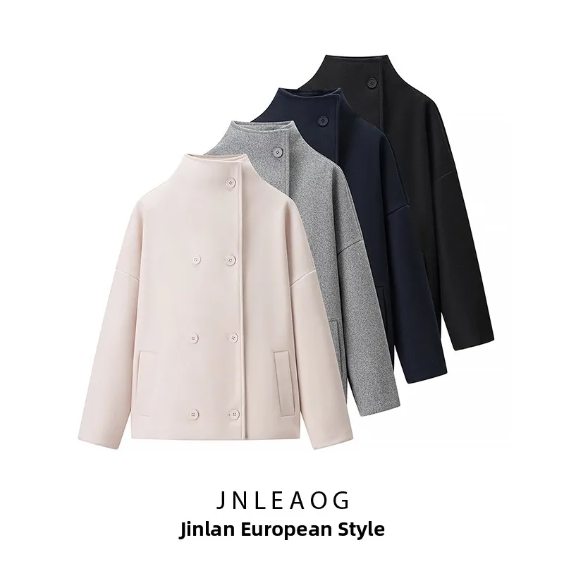 JNLEAOG Women's Faion Design ort Jaet Autumn New Sle Double Row Buttons Polyester Stand Fit Ladies Coat
JNLEAOG Women's Faion Design ort Jaet Autumn New Sle Double Row Buttons Polyester Stand Fit Ladies Coat