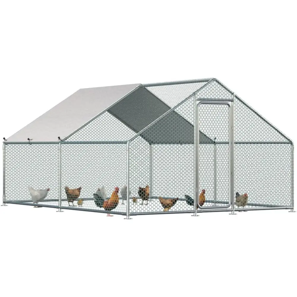 13x10x6.4ft Large Chicken Coop with Cover, Suitable for 8-12 Hens, Ideal for Backyard Poultry Housing
13x10x6.4ft Large Chicken Coop with Cover, Suitable for 8-12 Hens, Ideal for Backyard Poultry Housing
