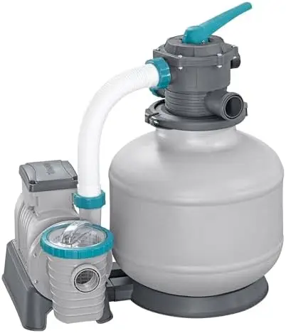 3,000 Gallon Sand Filter Pool Pump for Above Ground Swimming Pools up to 17,600 Gallons with Pre-Filter Strainer Basket
3,000 Gallon Sand Filter Pool Pump for Above Ground Swimming Pools up to 17,600 Gallons with Pre-Filter Strainer Basket