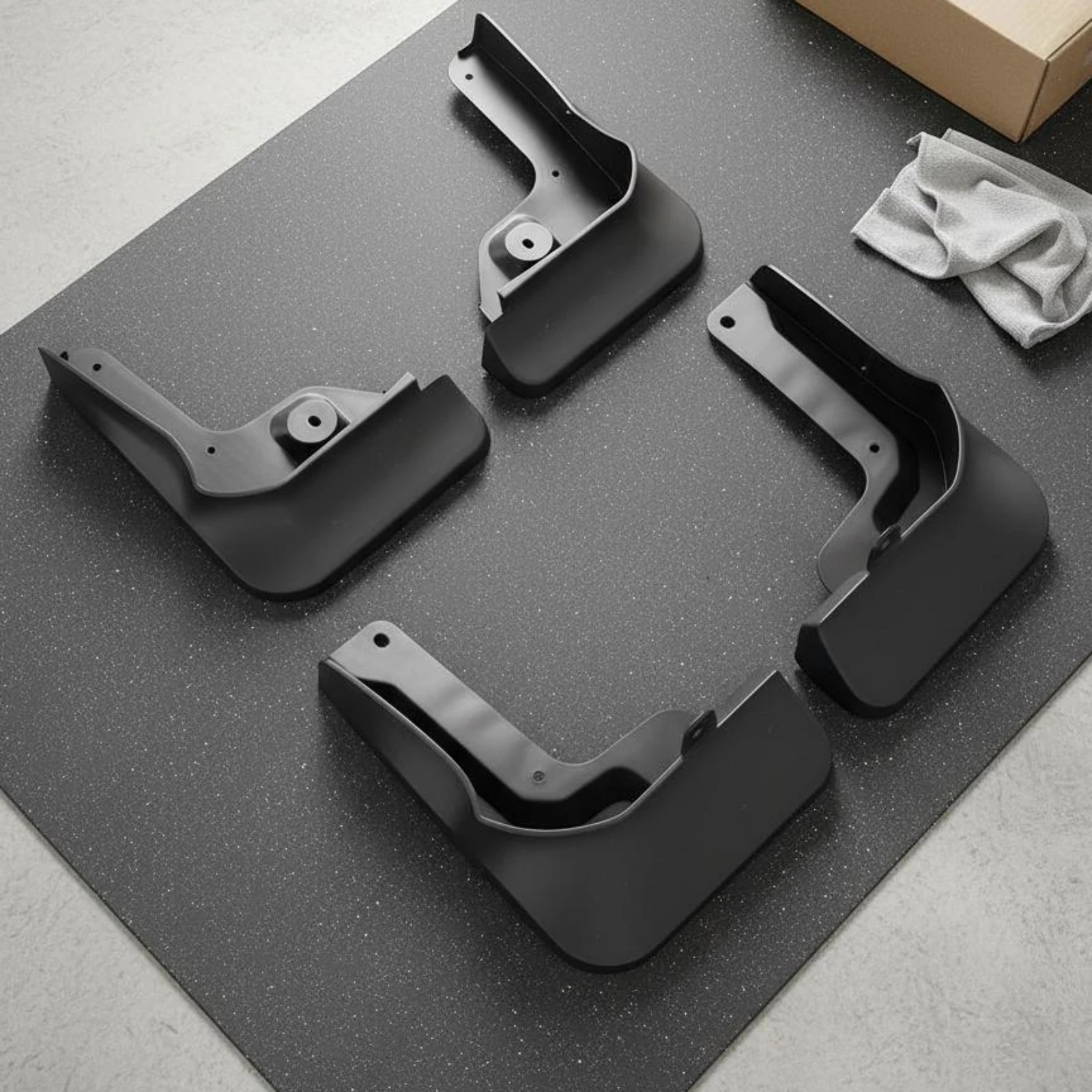 4 Pieces Black Mudguard Set Matte Contoured Mudguards Drilled Mudguard Kit Molded Black Mud Flap Set Dark Finish
4 Pieces Black Mudguard Set Matte Contoured Mudguards Drilled Mudguard Kit Molded Black Mud Flap Set Dark Finish