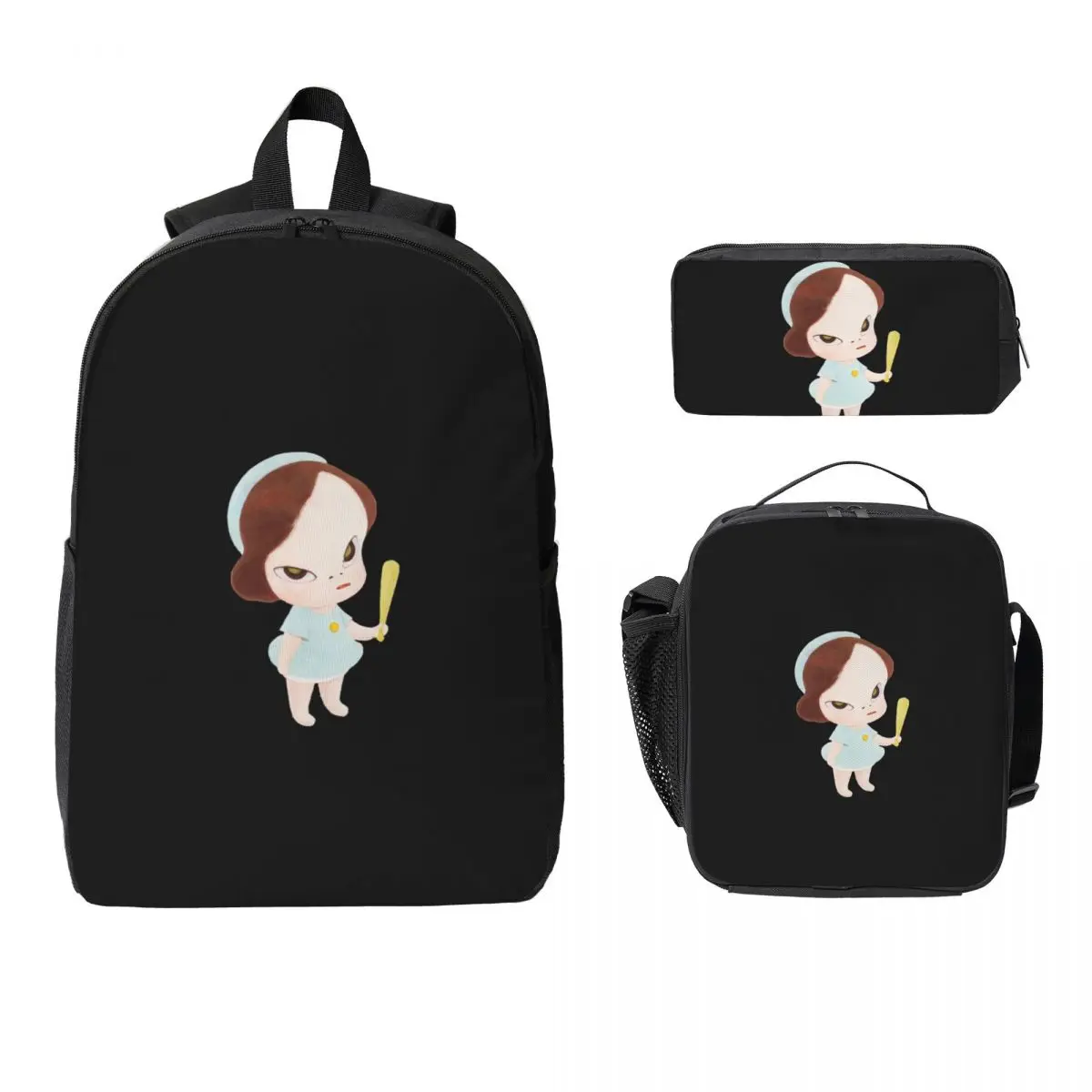 Yoshitomo Nara Graphic Backpack Student Boys Girls BookBag School Bag Laptop Shoulder Bags 3ps Insulated Lunch Bag Pencil Case
Yoshitomo Nara Graphic Backpack Student Boys Girls BookBag School Bag Laptop Shoulder Bags 3ps Insulated Lunch Bag Pencil Case
