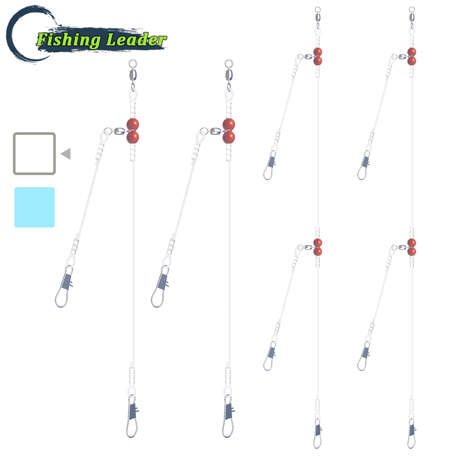 12/24 Pcs 60lb High-density Nylon Fishing Leaders with Swivels Snaps Strong Tensile Saltwater Lure Fishing Accessories
12/24 Pcs 60lb High-density Nylon Fishing Leaders with Swivels Snaps Strong Tensile Saltwater Lure Fishing Accessories