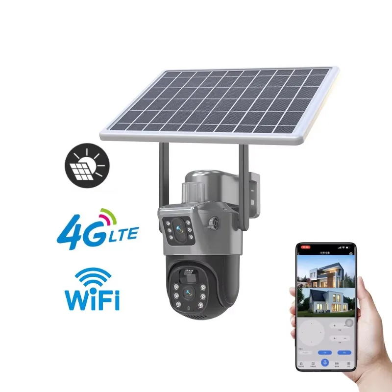 V380 Pro 6MP Solar Camera Solar Powered Surveillance Security PTZ CCTV Camera Dual Lens Wireless Outdoor WiFi 4G Sim Card
V380 Pro 6MP Solar Camera Solar Powered Surveillance Security PTZ CCTV Camera Dual Lens Wireless Outdoor WiFi 4G Sim Card