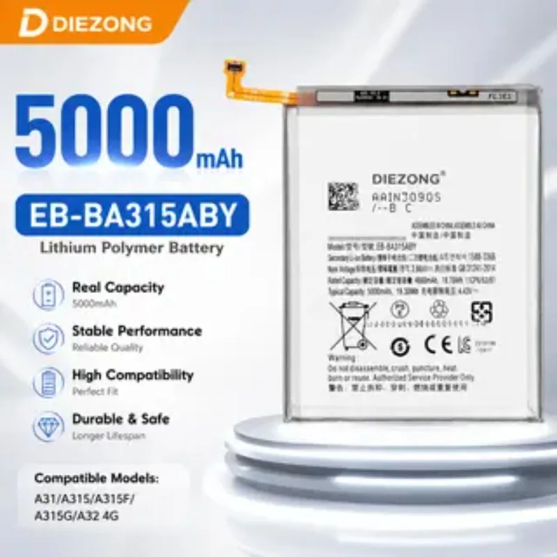 2026 NEW EB-BA315ABY 5000mAh Battery for Samsung Galaxy A32 4G A325f Phone Replacement High Quality Batteries
2026 NEW EB-BA315ABY 5000mAh Battery for Samsung Galaxy A32 4G A325f Phone Replacement High Quality Batteries