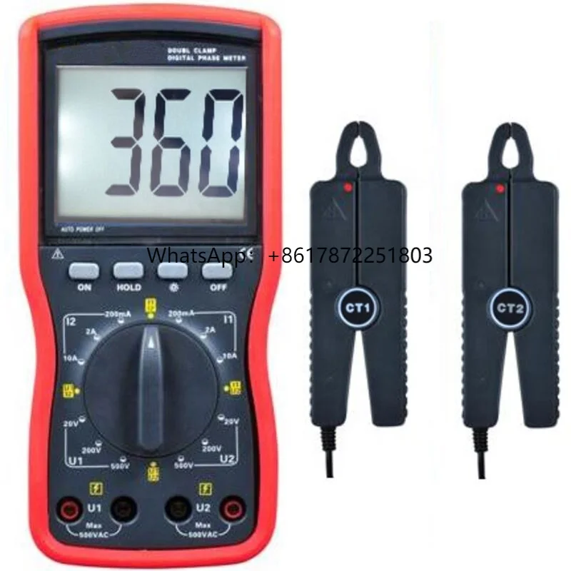 AC Voltage and Current Measurement 500V 20A Double Clamp Phase Volt-ampere Meter
AC Voltage and Current Measurement 500V 20A Double Clamp Phase Volt-ampere Meter
