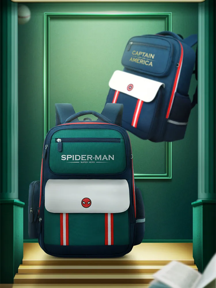 Disney New School Bags For Boys Spider Man Captain America Primary Student Shoulder Orthopedic Backpack Grade 1-5 Gifts Mochila
Disney New School Bags For Boys Spider Man Captain America Primary Student Shoulder Orthopedic Backpack Grade 1-5 Gifts Mochila