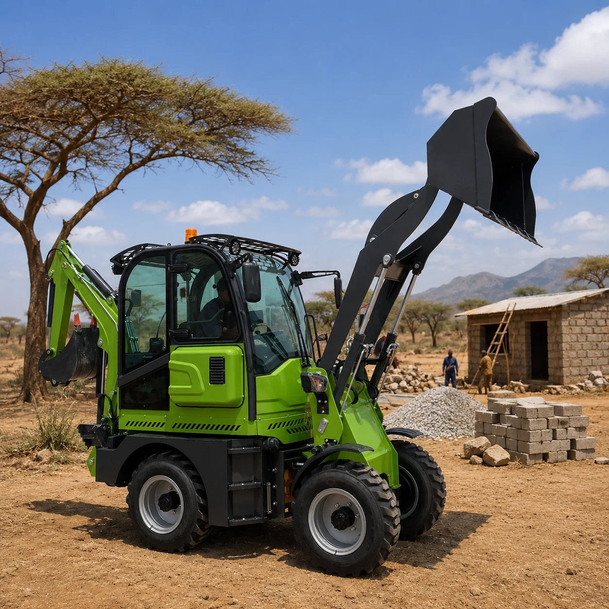 Custom Loader Backhoe for Roadside Barrier Replacement CE Euro 5 Multi Purpose Construction Machine
Custom Loader Backhoe for Roadside Barrier Replacement CE Euro 5 Multi Purpose Construction Machine