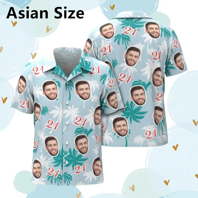 Custom Face Age Birthday Hawaiian Shirts For Men Fashion Summer Short Sleeve 3D Printed Blouse Gift Party Casual Oversized Shirt
Custom Face Age Birthday Hawaiian Shirts For Men Fashion Summer Short Sleeve 3D Printed Blouse Gift Party Casual Oversized Shirt