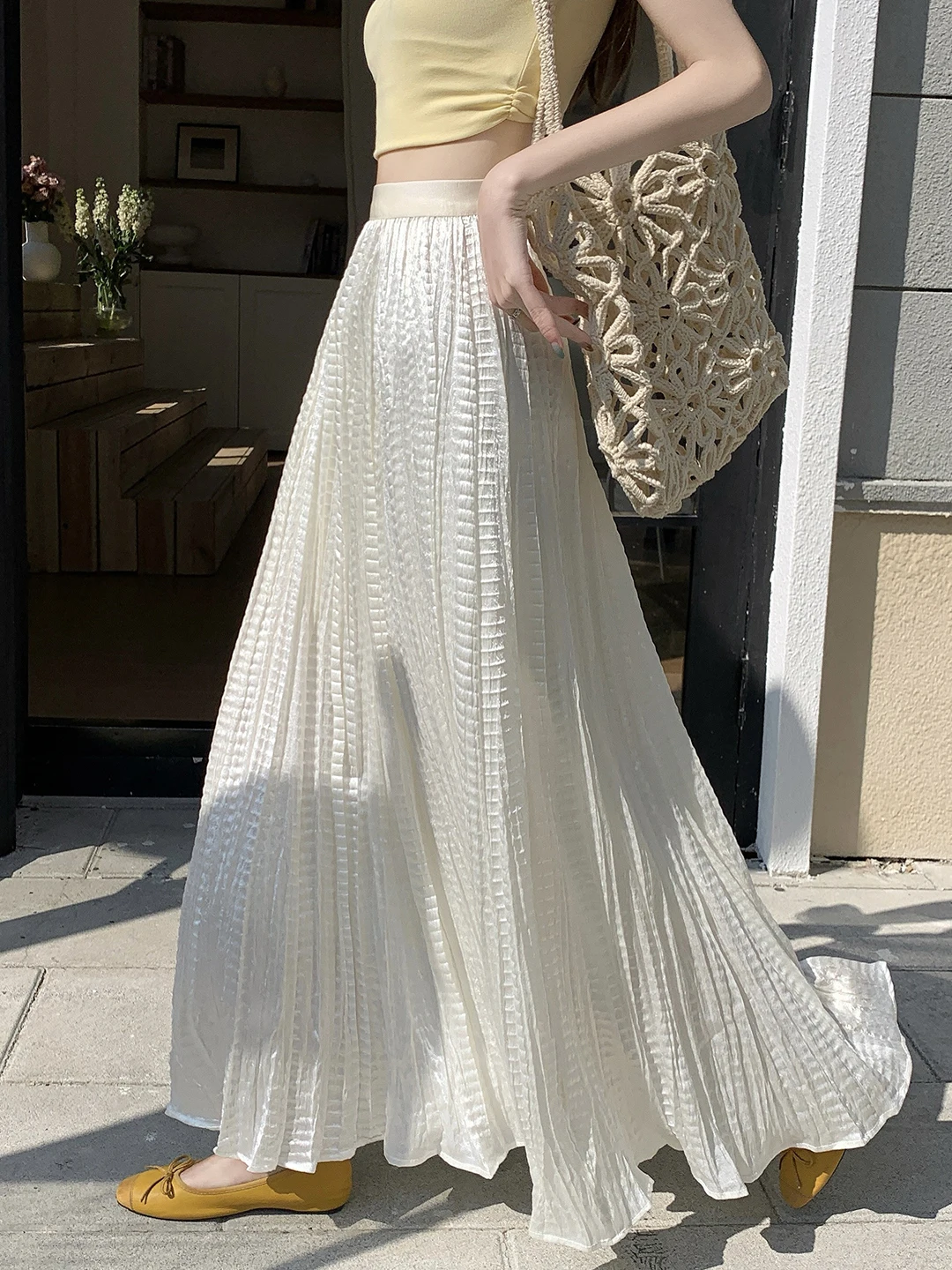 Spring Summer New Style Women's Long Skirt High Waist Pleated Satin Wrap Hip Covering Midi Skirt Korean Style Breathable Skin...
Spring Summer New Style Women's Long Skirt High Waist Pleated Satin Wrap Hip Covering Midi Skirt Korean Style Breathable Skin...