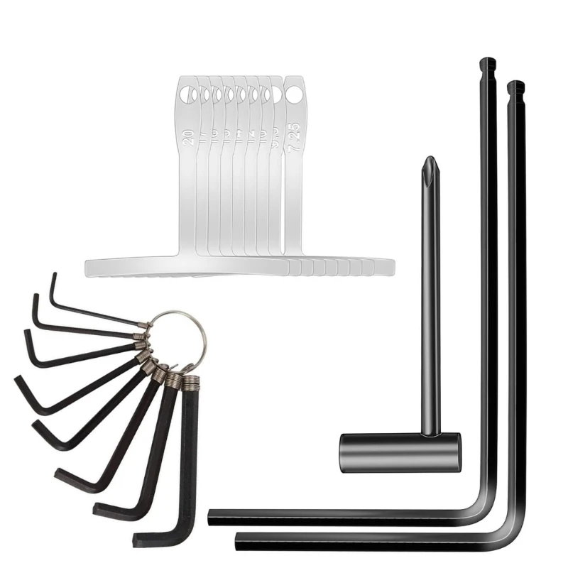 20Pcs Guitar Trusses Rod Wrench 4mm & 5mm Ball End Repair Wrench Hexagons Key Fretboard Radius Gauges Guitar Setups Tool
20Pcs Guitar Trusses Rod Wrench 4mm & 5mm Ball End Repair Wrench Hexagons Key Fretboard Radius Gauges Guitar Setups Tool