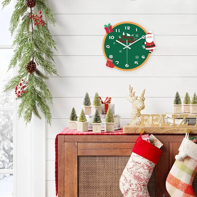 Creative Santa Claus Wall Clock for Living Room, Bedroom, Kitchen - Silent Quartz Clock Holiday Gift (No Battery Included)
Creative Santa Claus Wall Clock for Living Room, Bedroom, Kitchen - Silent Quartz Clock Holiday Gift (No Battery Included)