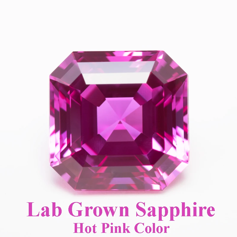 Top Lab Grown Sapphire Hot Pink Color Square Asscher Cut VVS1 Charms DIY for Jewelry Making Materials Selectable AGL Certificate
Top Lab Grown Sapphire Hot Pink Color Square Asscher Cut VVS1 Charms DIY for Jewelry Making Materials Selectable AGL Certificate