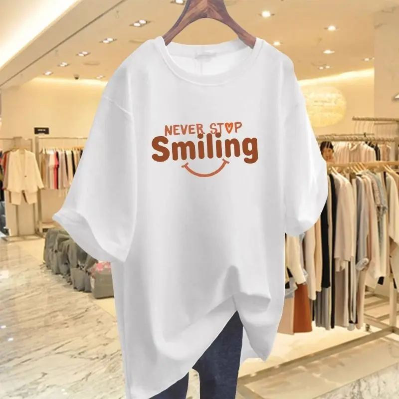 Summer Women Vintage Casual Pullovers Fashion Letter Short Sleeve T-shirt 100% Cotton Loose O-neck Tee
Summer Women Vintage Casual Pullovers Fashion Letter Short Sleeve T-shirt 100% Cotton Loose O-neck Tee