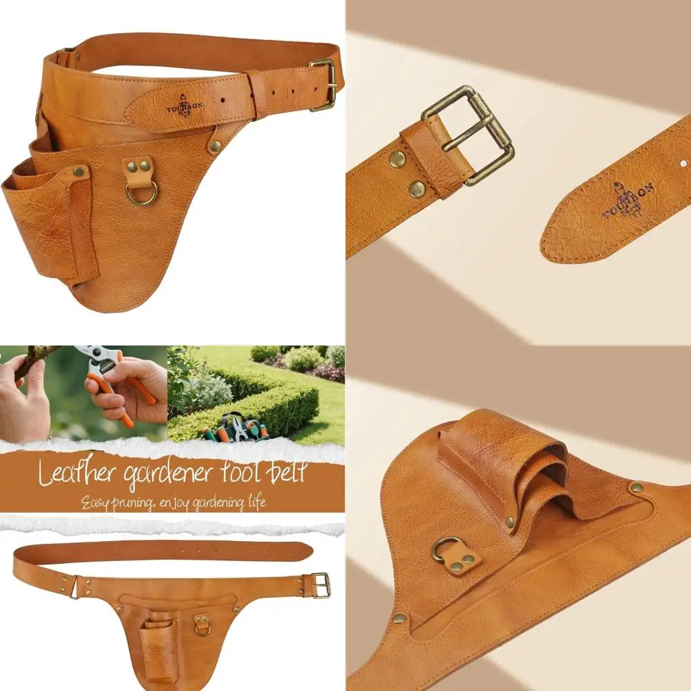 Leather Tool Belt for Florists, Gardeners, and Tradesmen - 3 Pockets, 42 Brownish Yellow
Leather Tool Belt for Florists, Gardeners, and Tradesmen - 3 Pockets, 42 Brownish Yellow