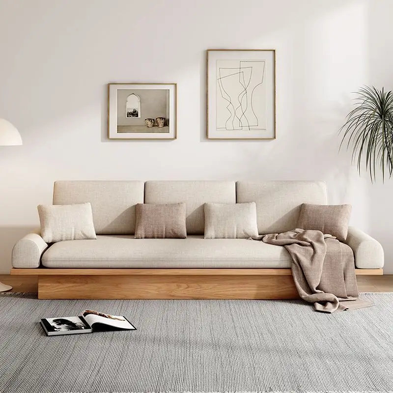 Wabi-sabi style wood sofa log style three-person sofa modern and simple
Wabi-sabi style wood sofa log style three-person sofa modern and simple