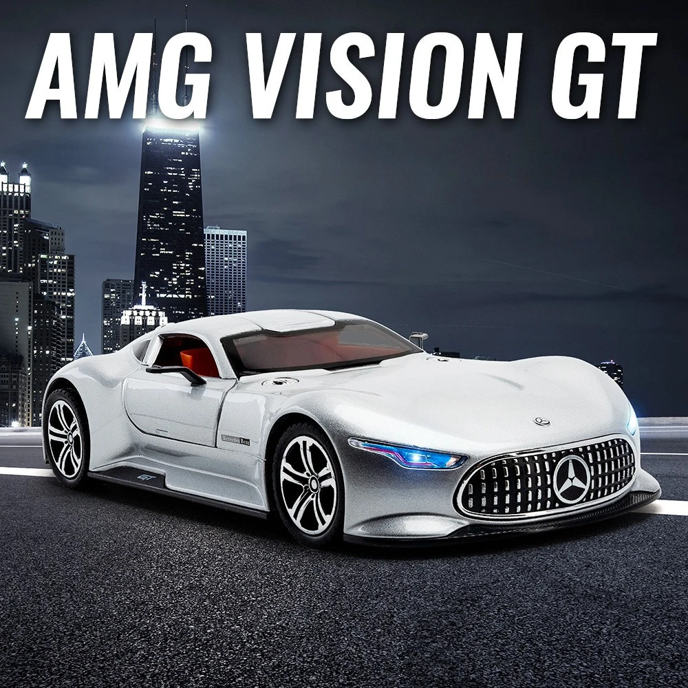 1:24 Mercedes-Benz AMG Vision GT New Concept Sport Car Alloy Metal Diecast Car Model Sound & Light Collect Hobby Decoration Gift
1:24 Mercedes-Benz AMG Vision GT New Concept Sport Car Alloy Metal Diecast Car Model Sound & Light Collect Hobby Decoration Gift
