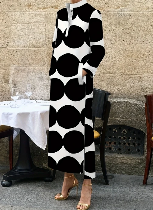 Elegant and Pretty Women's Dresses 2023 Autumn/winter New Fashion Polka Dot Printed Long Sleeved Dress Temperament Commuting
Elegant and Pretty Women's Dresses 2023 Autumn/winter New Fashion Polka Dot Printed Long Sleeved Dress Temperament Commuting
