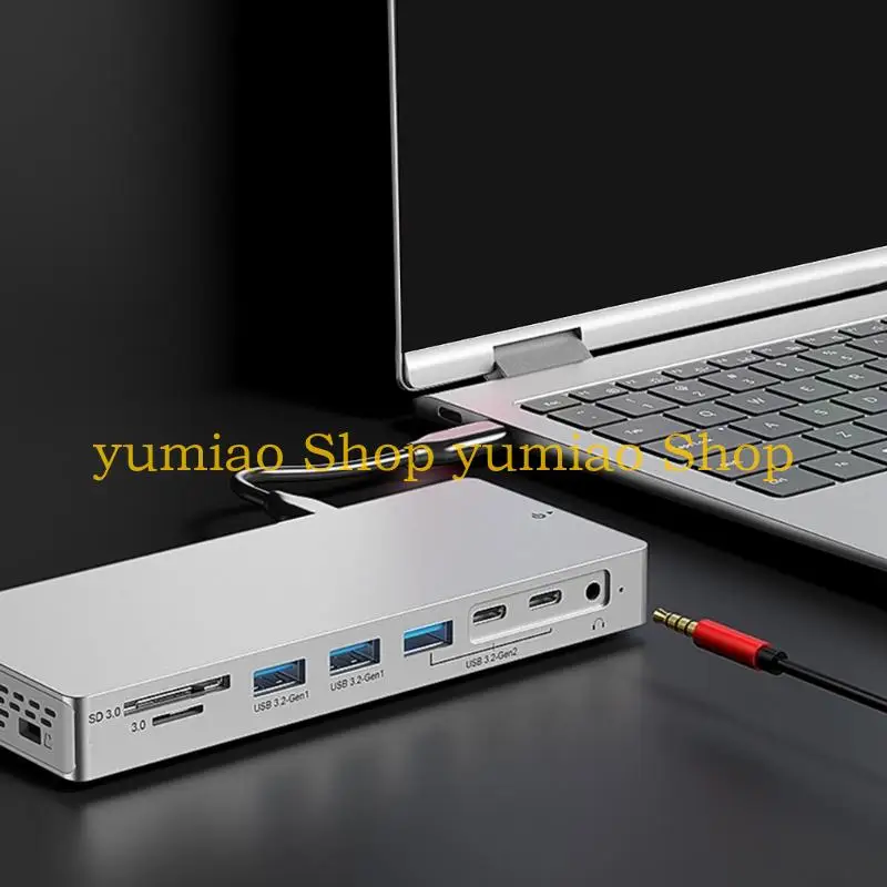 587B 14 In 1 USB C Hubs With 4K HDTV 100WPD Charging Gigabit Ethernet USB 3.2 Gen2 For Laptop
587B 14 In 1 USB C Hubs With 4K HDTV 100WPD Charging Gigabit Ethernet USB 3.2 Gen2 For Laptop
