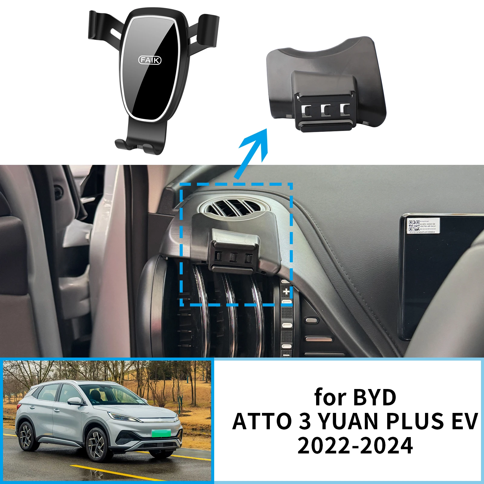 Car Mobile Phone Holder GPS Bracket Navigation Stand Auto Accessories for BYD ATTO 3 YUAN PLUS EV 2022 2023 2024
Car Mobile Phone Holder GPS Bracket Navigation Stand Auto Accessories for BYD ATTO 3 YUAN PLUS EV 2022 2023 2024