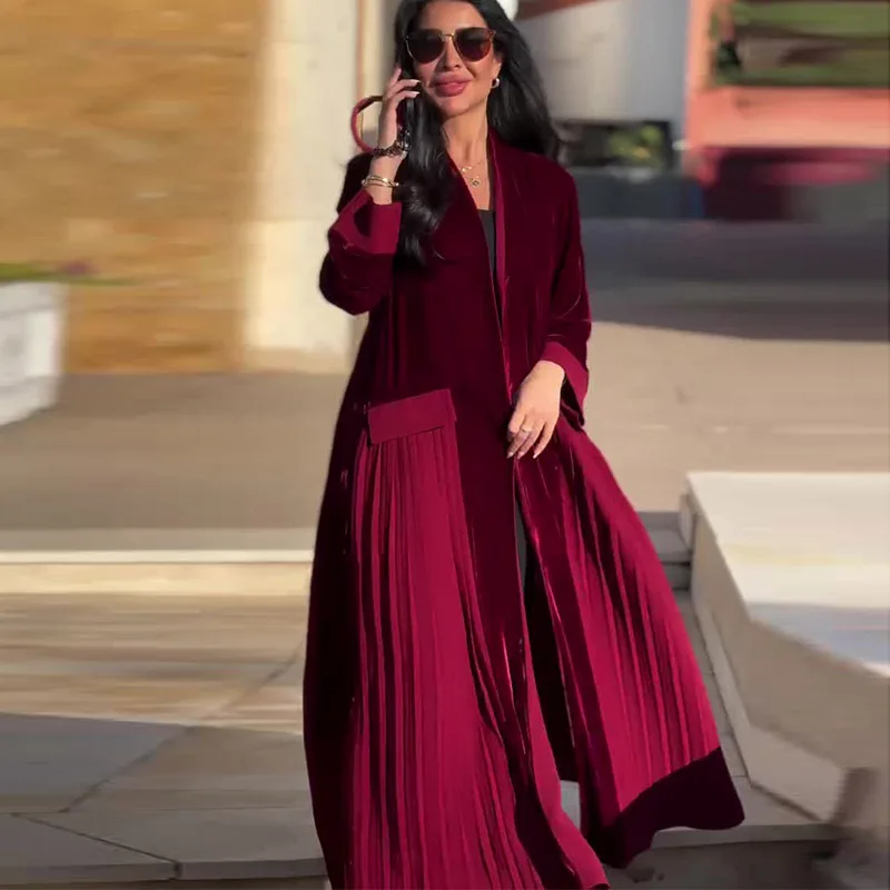 Ele Tassel Velvet Jaet Autumn Winter New Sle Splicing Pleated Classy Women's Windbreaker Thin Polyester Fabric
Ele Tassel Velvet Jaet Autumn Winter New Sle Splicing Pleated Classy Women's Windbreaker Thin Polyester Fabric