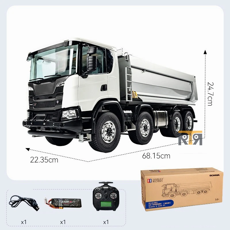 Double E G580 1/14 8x8 RC Hydraulic Dump Truck RTR Metal with Differential Lock Light Sound System 2026 New Remote Control Toy
Double E G580 1/14 8x8 RC Hydraulic Dump Truck RTR Metal with Differential Lock Light Sound System 2026 New Remote Control Toy